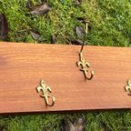 Vintage Messing Houten Kapstok thumbnail 8