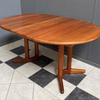 Teak Round Or Oval Dining Table 1960S By Design Handwerk Denmark thumbnail 4