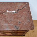 Vintage Frans Dressoir Commode Ladekast Badkamerkast Met Marmer Blad 501 thumbnail 15