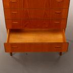 Deens Design Teak Hoge Ladekast, 1960s thumbnail 2