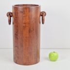 Vintage Massief Houten Paraplubak, Frankrijk 1950 Art Deco thumbnail 8