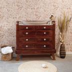Franse Vintage Commode Met Wit Marmeren Blad thumbnail 7
