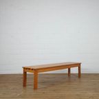 Mid Century Pine Wood Bench thumbnail 3