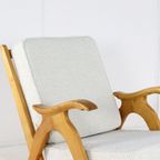 Vintage Fauteuil Eiken Nieuw Gestoffeerd | 2 Beschikbaar 'nederweert' thumbnail 7