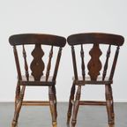 Set Van 2 Antieke Eetkamerstoelen Uit Midden 19e Eeuw thumbnail 4