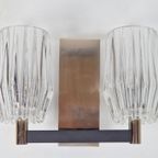 Vintage Wandlamp Chroom Glas Design Lamp ‘60 Mid Century thumbnail 6