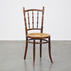 Charmante, Zeer Elegante Vintage Thonet Design Eetkamer/ Bistro Stoel thumbnail 2