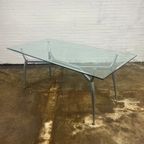 Glass Dining Table With Metal Base thumbnail 4