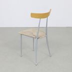 4X Dining Chair In Metal & Wood With Rattan Seats thumbnail 7