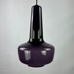 Purple Opaline Glass Pendant Light Kreta Holmegaard By Jacob Bang, 1960 thumbnail 2