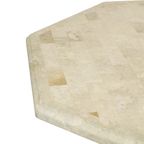Vintage Achthoekige Eettafel Travertin Natuursteen Italië Jaren 70 thumbnail 10