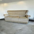 Vintage Beige Zetel / Canapé / Couch Met Franjes thumbnail 3