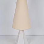 Vintage Geometrische Tafellamp Keramiek ’70 Teepee Lamp Wit thumbnail 8