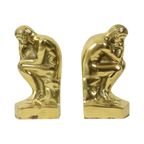 Italiaanse Messing Boekensteunen De Denker Rodin Regina 18cm thumbnail 11