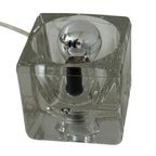Peill & Putzler - Desk Lamp In Shape Of A Glass Cube - Space Age / (marked, Original Sticker) thumbnail 7