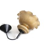 Vintage Opaline Glazen Hanglamp In Bruin Massive, Jaren '60/'70 thumbnail 3