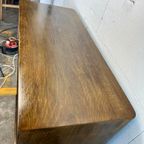 Vintage Houten Vakkenkast / Archiefkast Met Rolluik thumbnail 11