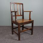 Prachtige Antieke Engelse Begin 19E Eeuw Side Chair Met Armleunigen thumbnail 2