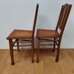 Vintage Houten Café Stoelen, Bistrostoelen, Eetkamerstoelen Set Prijs thumbnail 8