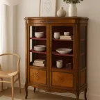 Antieke Franse Louis Xv-stijl Vitrinekast thumbnail 3