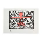 Offset Litho Naar Keith Haring Usa 19-82 36/150 Pop Art Kunstdruk thumbnail 3