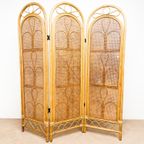 Vintage Rotan Kamerscherm Roomdivider Room Divider Rieten thumbnail 9