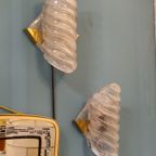 2X Vintage Hillebrand Wandlampen Wandlamp Glas Messing thumbnail 7