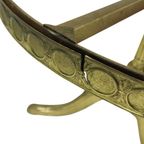 Mid Century Ronde Marmeren Salontafel Bijzettafel Messing thumbnail 6