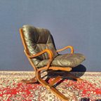 Vintage Siesta Fauteuils, Ingmar Relling, Beuken Leer Design thumbnail 10