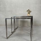 Hollywood Regency ‘Nesting Tables’ – Zilver/Goud thumbnail 4