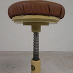 Beweegbare Industriele Kruk, Tandartskruk F.A.F., Jaren 50 thumbnail 17