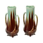 Franse Art Nouveau Majolica Vazen Orchies L’herminè Declercq 27cm thumbnail 6