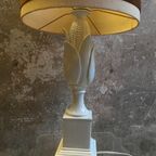 Corn-Cob Lamp Met Porseleinen Voet , Made In Italy, Jaren 70 thumbnail 4