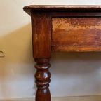 Magnifiek Bureau Werktafel Leer En Ingelegd Met Bladgoud 19E Eeuws Frans thumbnail 15