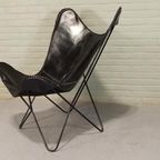 Zwarte Leer Vliender Fauteuil Stoel thumbnail 4