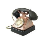 Oude Draaischijf Telefoon Rood Koper Bakeliet Ktas Jaren 30 thumbnail 6