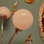 Vintage Bollenlamp Tafellamp Bureaulamp Lamp Bollen Chrome Glas thumbnail 16
