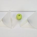 Set 2 Vintage Lumiance Cielo Wandlamp Glas 1980 Italy thumbnail 11