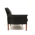 Zwart Leren Deens Design Leren Fauteuil Ontworpen Door Hans Olsen Uit De Jaren '60 thumbnail 4