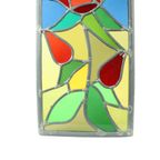 Vintage Glasraam Glas In Lood Bloemen Rozen R. Budet 2004 thumbnail 4