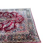 Xl Perzisch Kerman Vloerkleed Handgeknoopt 270X365Cm Vintage Tapijt - Rood Blauw Roze - Reliving thumbnail 6