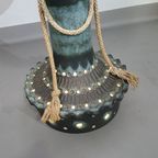 German Ceramic Vase Lamp / Rope Oversized Floor Lamp thumbnail 10