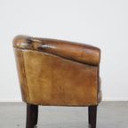 Stoere, Statige En Subtiele Vintage Schapenleren Clubfauteuil thumbnail 4