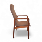 Teak & Fabric Dining Chairs From Dyrlund, 1960s, Set Of 4 thumbnail 4