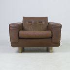 Søren Nissen And Ebbe Gehl Vintage Armchair In Brown Leather thumbnail 3