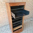 Antieke Roldeurkast Archiefkast Kantoorkast thumbnail 13