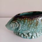 Vintage '60 Keramiek, Handgeschilderde Vis thumbnail 2