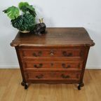 Vintage Queen Ann Ladekastje, Commode Dressoir Ladekast Badkamermeubel 117 thumbnail 3