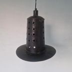 Vintage Metalen Brutalist Hanglamp. thumbnail 8