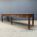 Grote Grenenhouten Kloostertafel Met Lades thumbnail 2